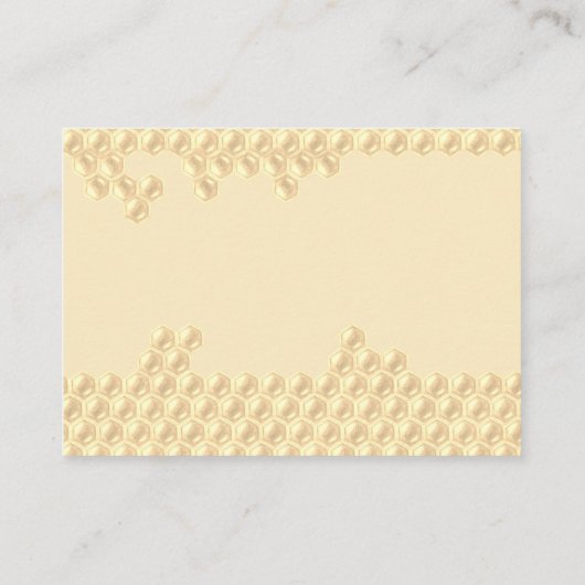 Kleine honingbijen Beer Baby shower Informatiekaartje (Achterkant)