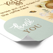 Kleine honingbijen Beer Baby shower Poster (Hoek)