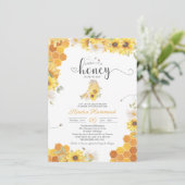 Kleine honingbijen en Baby shower van zonnebloemen Kaart (Staand voorkant)