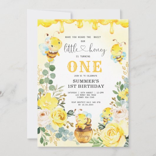 Kleine honingbijengeel kaart (Voorkant)