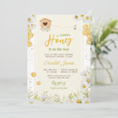 Kleine honingbloem — mama om Baby shower te worden Kaart (Staand voorkant)