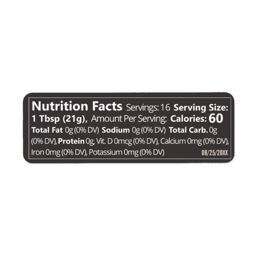 Kleine honinghoningvoeding werkt donkergrijs etiket (Voorkant)