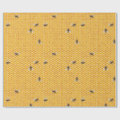 Kleine honingraat bijenkorf geometrisch zeshoekig cadeaupapier (Vlak)