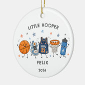 Kleine Hooper Gepersonaliseerde Versiering Keramisch Ornament (Links)