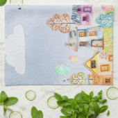 Kleine huislandschap theedoek (Gevouwen)