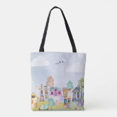 Kleine huislandschap tote bag (Achterkant)
