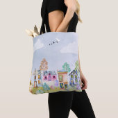 Kleine huislandschap tote bag (Dichtbij)