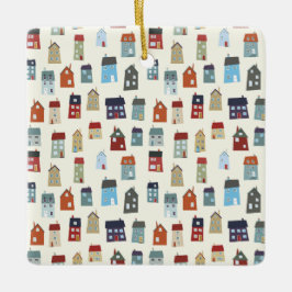 KLEINE HUISVESTEN KERAMISCH ORNAMENT