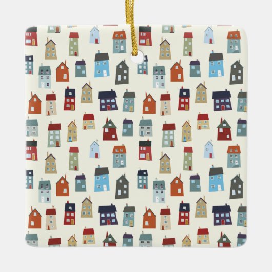 KLEINE HUISVESTEN KERAMISCH ORNAMENT (Voorkant)