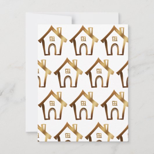 Kleine huizen die we hebben verplaatst, gouden en  kaart (Voorkant)