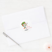 Kleine hulp van mijn vrienden ronde sticker (Envelop)