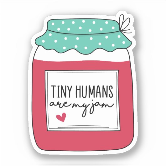 Kleine Humans zijn mijn jam, NICU Zuster, Baby Zus Sticker (Voorkant)
