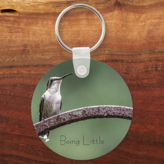 Kleine Hummingbird Button Sleutelhanger (Voorkant)