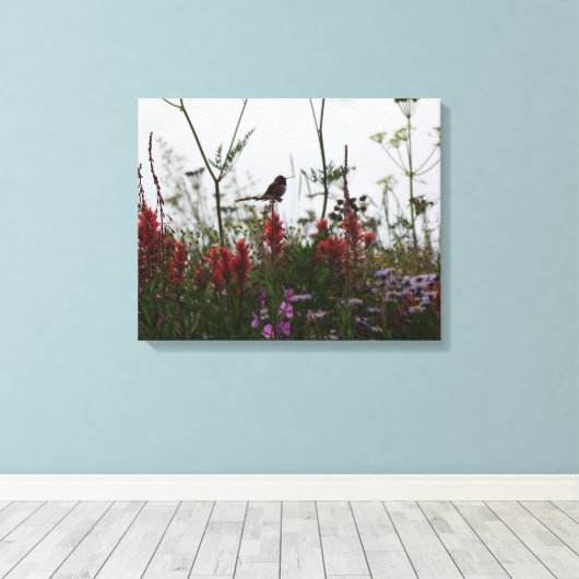 kleine Hummingvogel Canvas Afdruk (Insitu (Houten vloer))