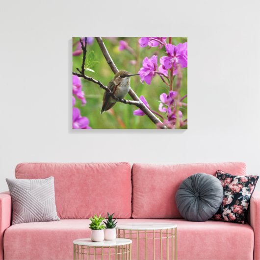 kleine Hummingvogel Canvas Afdruk (Insitu (Woonkamer))