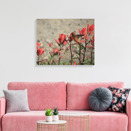 kleine Hummingvogel Canvas Afdruk (Insitu (Woonkamer))