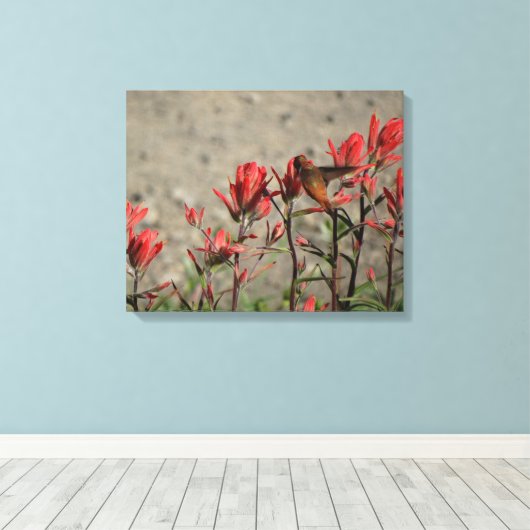 kleine Hummingvogel Canvas Afdruk (Insitu (Houten vloer))
