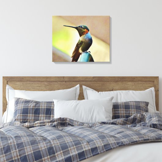 kleine Hummingvogel Canvas Afdruk (Insitu (Slaapkamer))