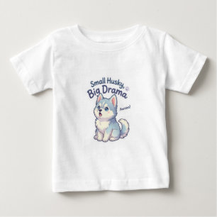 Kleine Husky Grote Drama Grappige Puppy