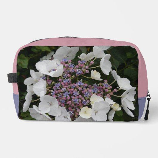 Kleine Hydrangea Bloemen Patroon Toiletery Tas (Voorkant)
