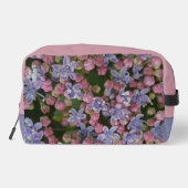 Kleine Hydrangea Bloemen Patroon Toiletery Tas (Achterkant)