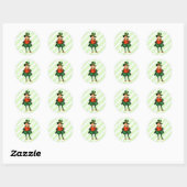 kleine Ierse jongen St. Patrick's Day Ronde Sticker (Vel)