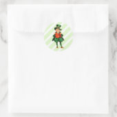 kleine Ierse jongen St. Patrick's Day Ronde Sticker (Tas)