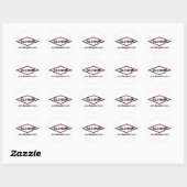 Kleine Illusie Sticker, logo & website Ronde Sticker (Vel)