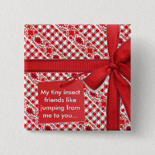 Kleine Insecte vrienden... Vierkante Button 5,1 Cm