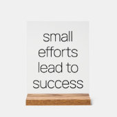 Kleine inspanningen Acryl teken Bord (Voorkant)