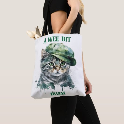 KLEINE IRISH GRAY TABBY CAT MET PET TOTE BAG (Dichtbij)