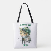 KLEINE IRISH GRAY TABBY CAT MET PET TOTE BAG (Achterkant)