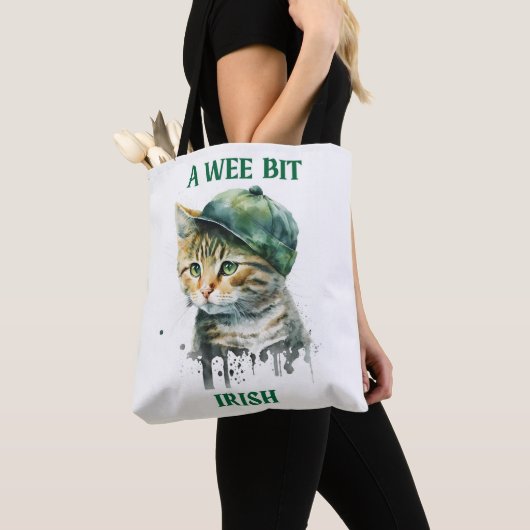 KLEINE IRISH GRAY TABBY CAT MET PET TOTE BAG (Dichtbij)