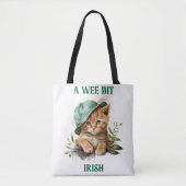 KLEINE IRISH ORANJE TABBY CAT MET PET TOTE BAG (Voorkant)