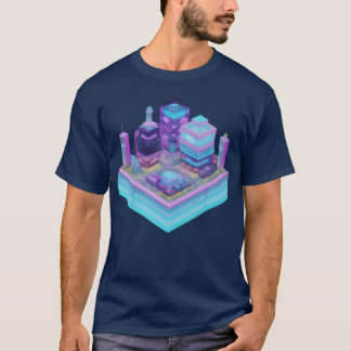 Kleine Isometrische Toekomststad T-shirt