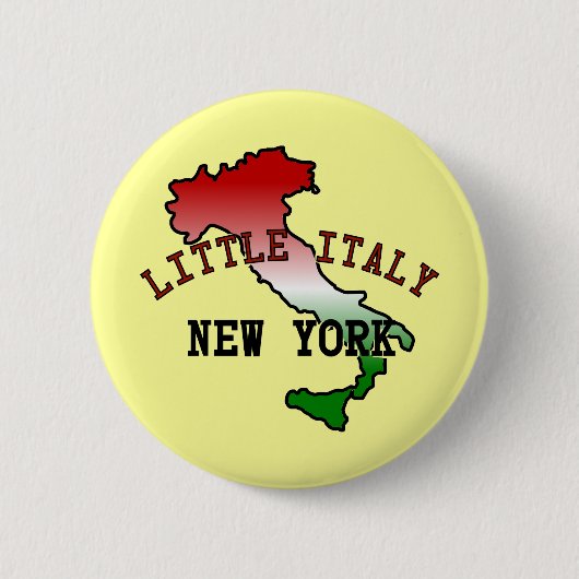 Kleine Italia New York Ronde Button 5,7 Cm (Voorkant)