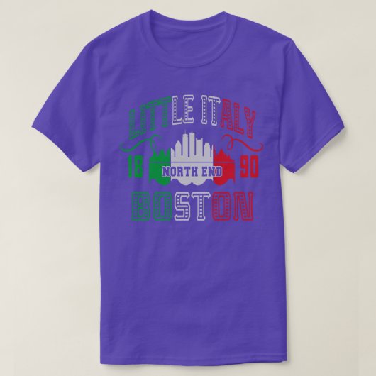 kleine italiaanse vlag noord-einde boston t-shirt (Design voorkant)