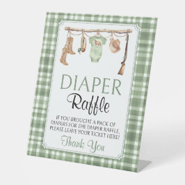 Kleine jager Baby Shower Luier Raffle Bord Reclamebord Met Voetstuk