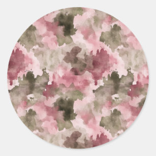 Kleine Jager Eend Jacht Camo Meisje Baby Shower Ronde Sticker