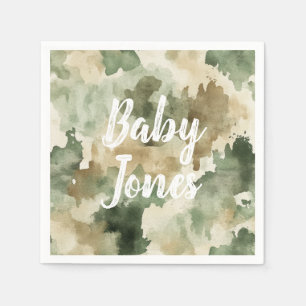 Kleine Jager Eend Jagen Camo Jongen Baby Shower Servet