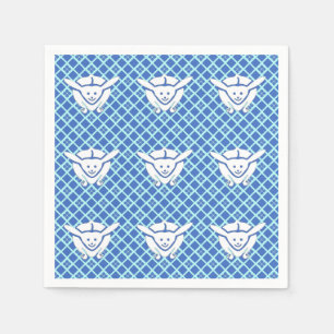 Kleine Japanse konijn, blauw Servetten