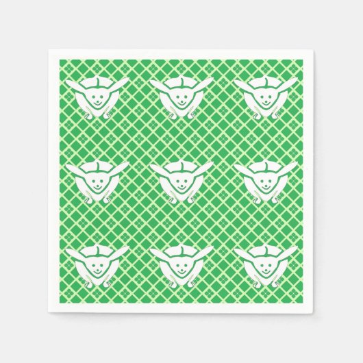 Kleine Japanse konijn, groen Servetten (Voorkant)