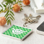 Kleine Japanse konijn, groen Sleutelhanger (Zijkant)