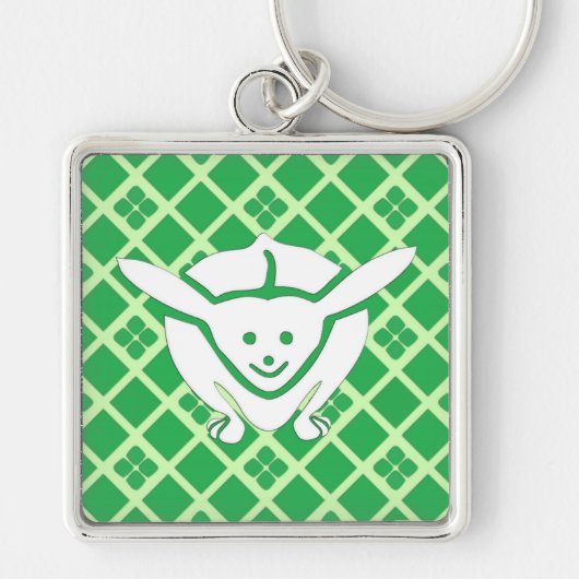 Kleine Japanse konijn, groen Sleutelhanger (Voorkant)