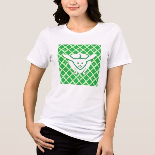 Kleine Japanse konijn, groen Tri-Blend Shirt (Voorkant)