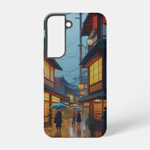 Kleine Japanse regenachtige weg Samsung Galaxy Hoesje