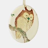 Kleine Japanse uil Keramisch Ornament (Rechts)