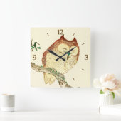 Kleine Japanse uil Vierkante Klok (Huis)