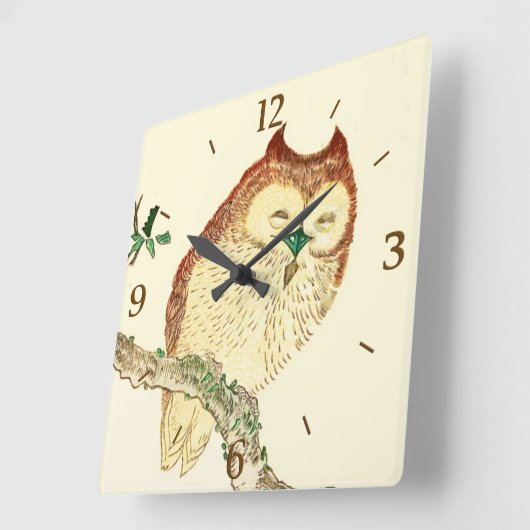 Kleine Japanse uil Vierkante Klok (Hoek)