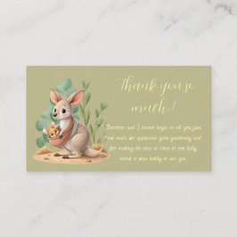 Kleine Joey Baby shower Dank u Informatiekaartje